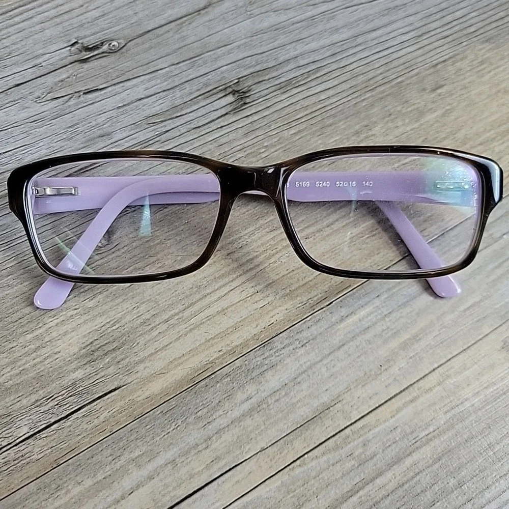 Ray-Ban RB5169 5240 Eyeglasses Frame Brown Tortoise Purple 52-16-140 Rectangular